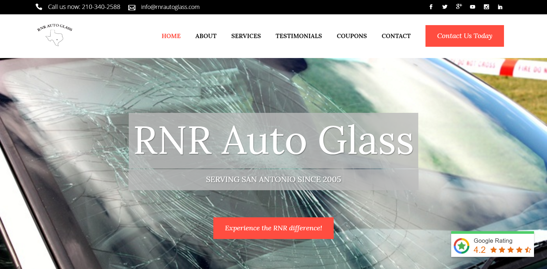 RNR Auto Glass Website Odd Duck Media