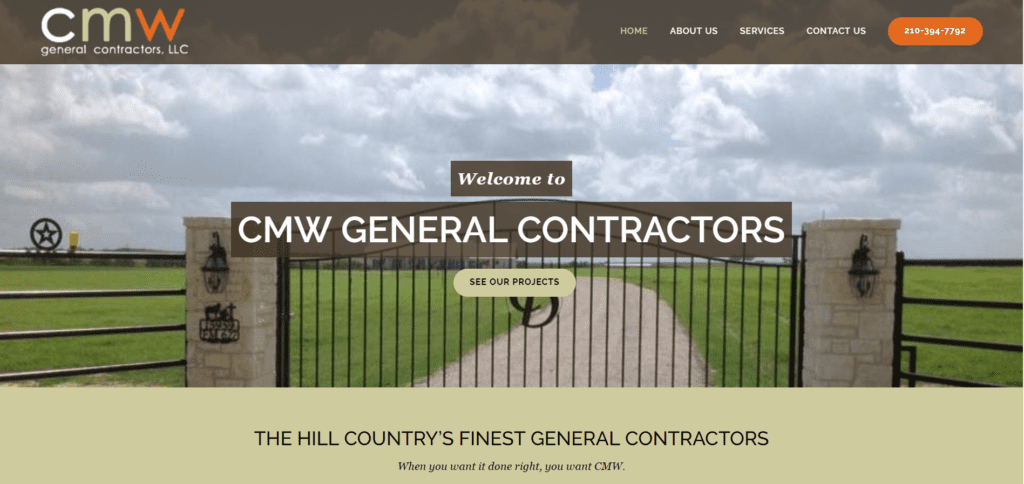 CMW General Contractors Website
